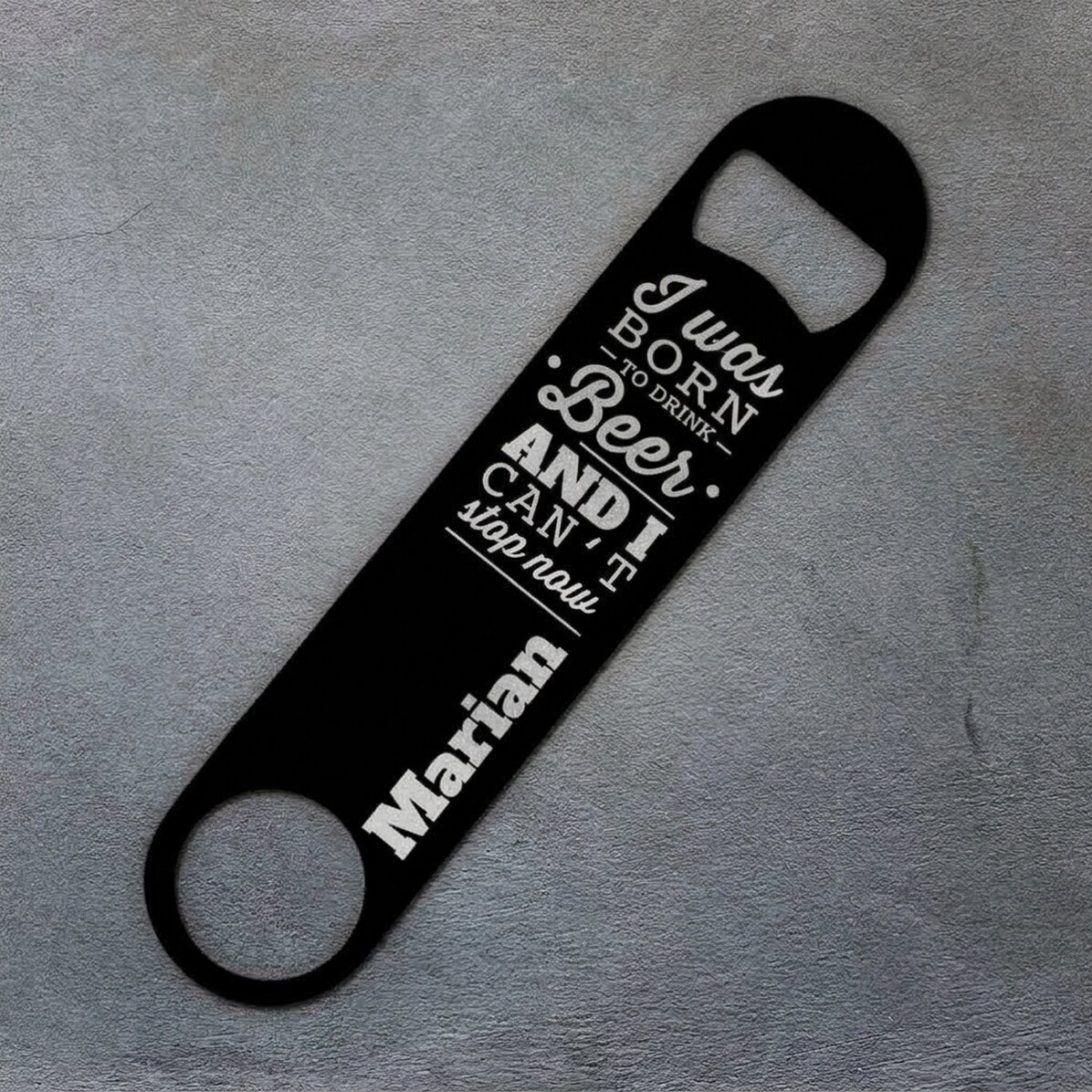 Ouvre-bouteille personnalisé avec inscription - « Born to drink beer »