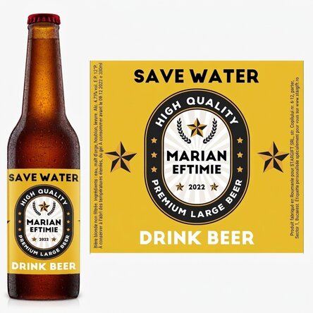 Bière personnalisée avec un message - Économisez l