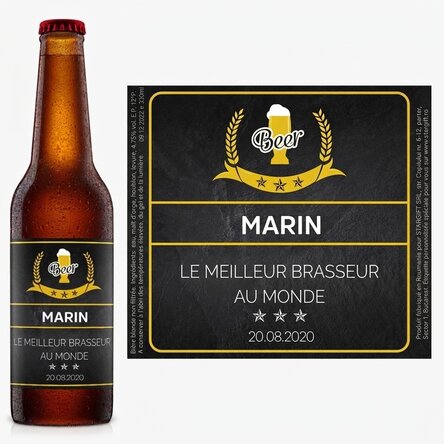 Bière personnalisée avec un texte - The best brewer