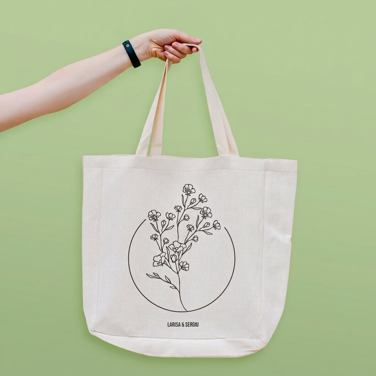 Sac de plage personnalisé avec inscription - Modèle « Mystic »