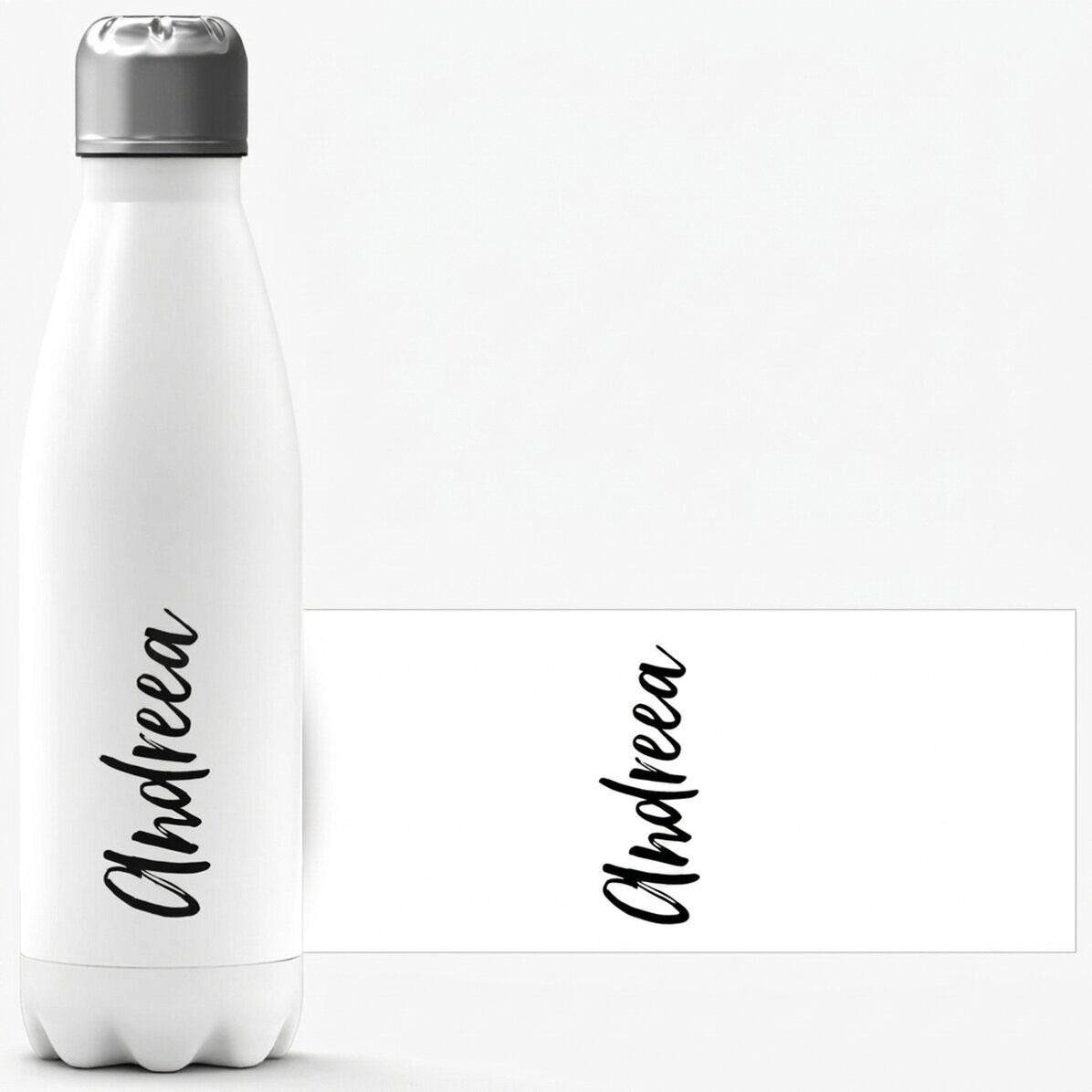 Thermos à base blanche personnalisé avec votre nom