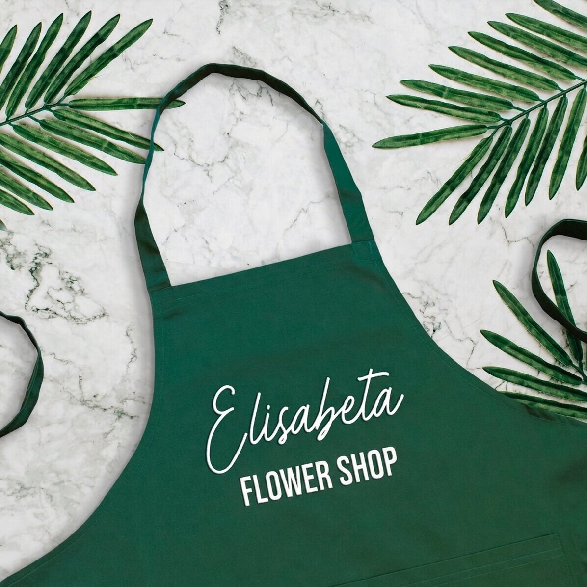 Gepersonaliseerd schort met tekst - Flower Shop