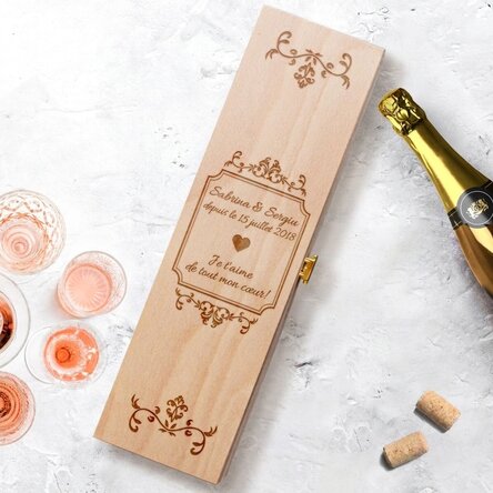 Coffret de vin mousseux personnalisé - Modèle élégant
