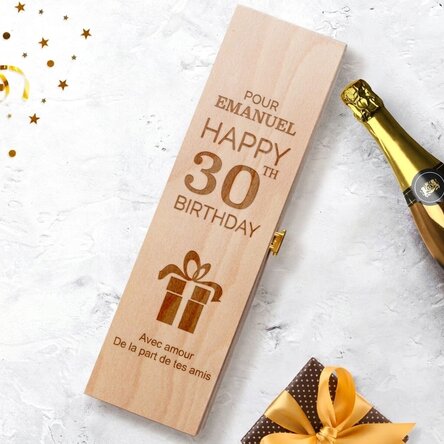 Coffret de vin mousseux personnalisé - Cadeau d