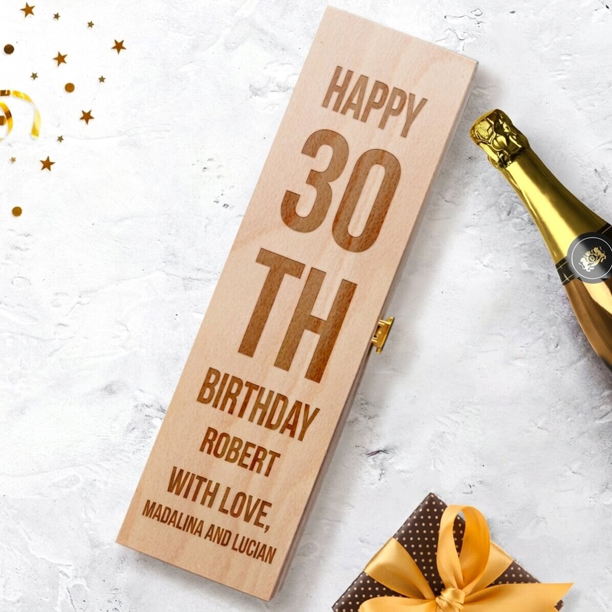 Coffret de vin mousseux personnalisé - Joyeux anniversaire