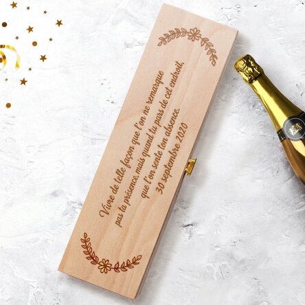 Coffret de vin mousseux personnalisé avec un message