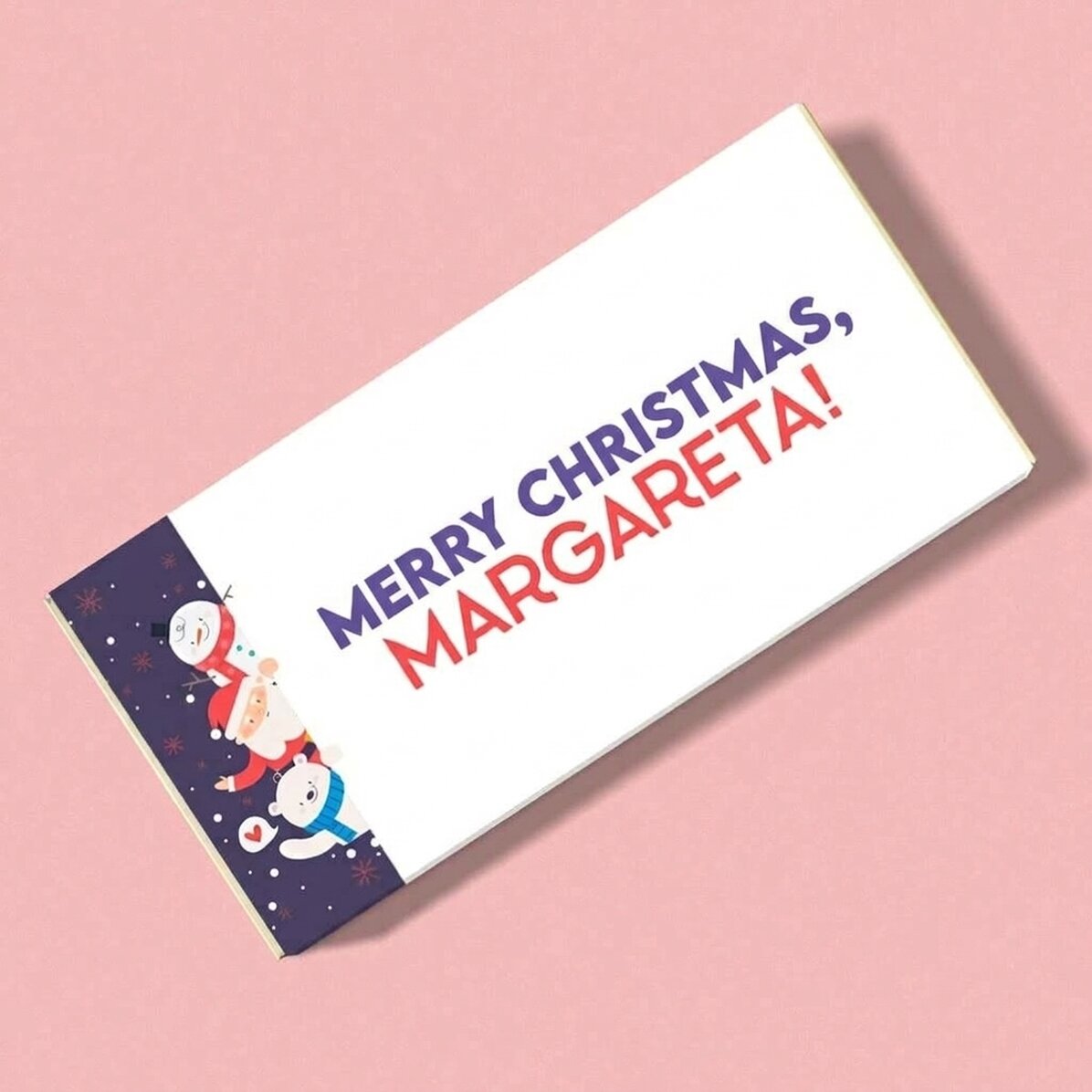 Chocolade met naam en boodschap - Christmas friends