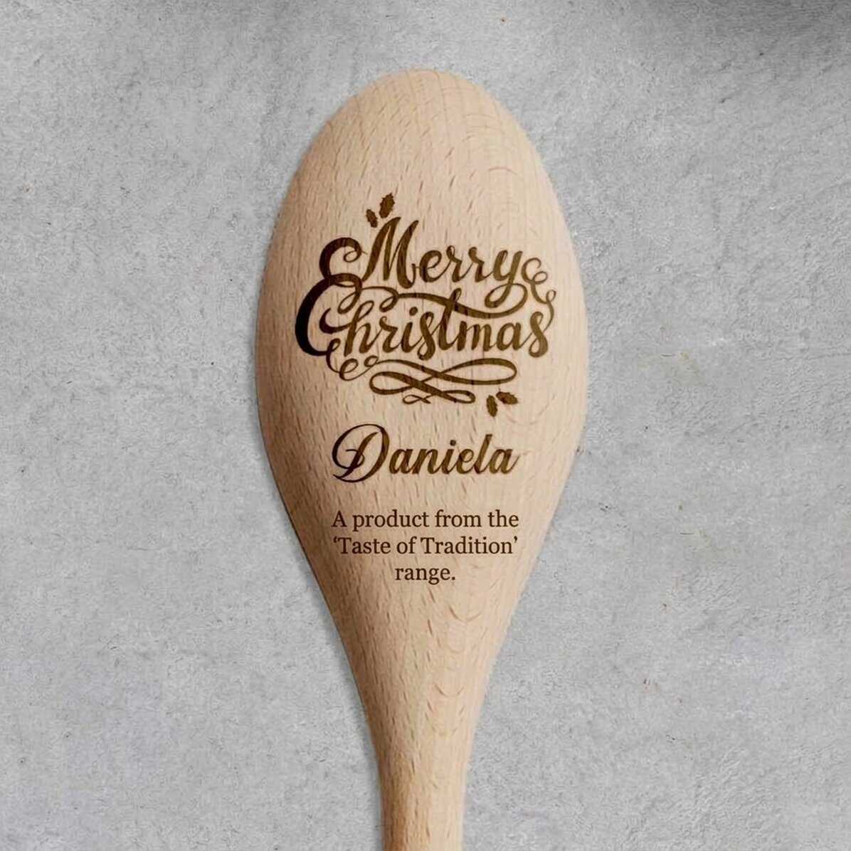Gepersonaliseerde houten lepel - Merry Christmas to you