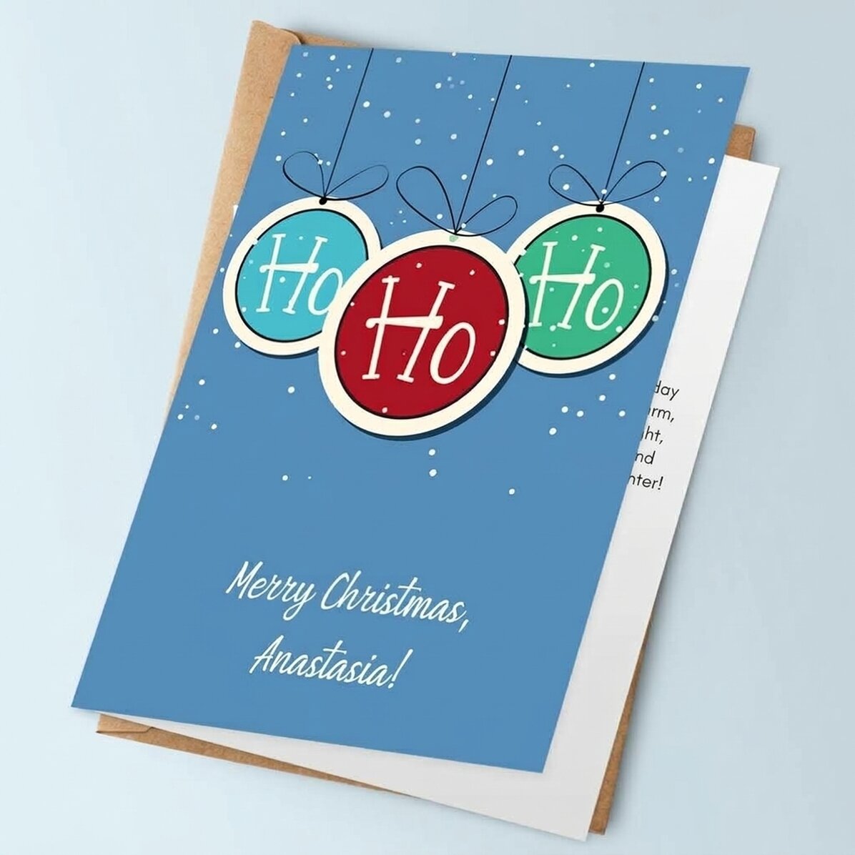 Gepersonaliseerde wenskaart - Globe ho, ho, ho!