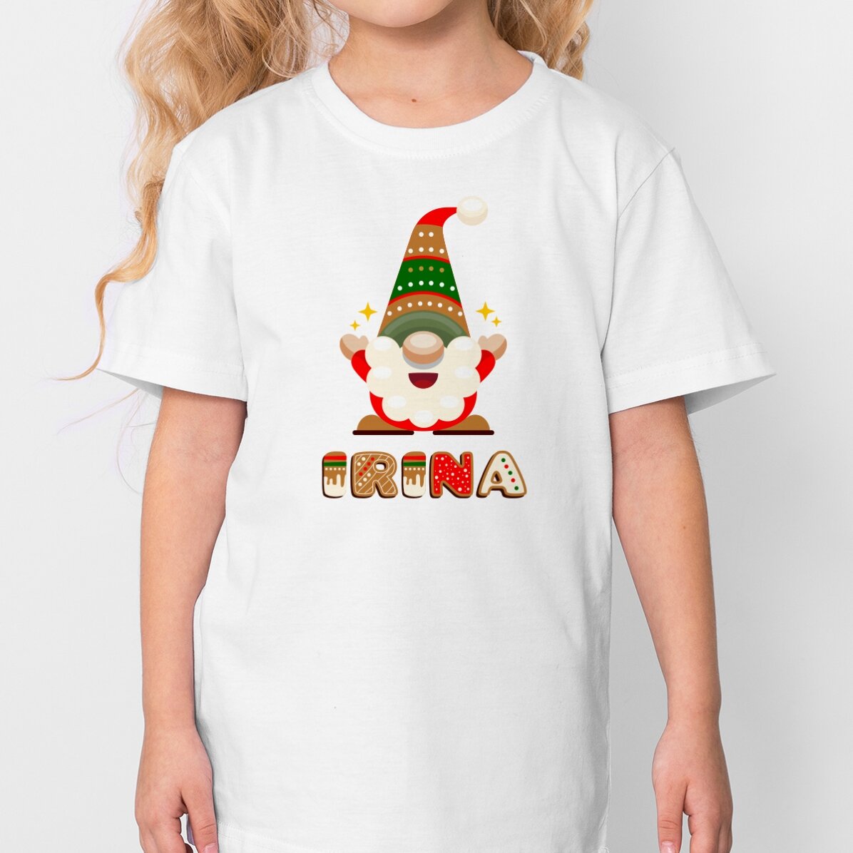 Katoenen T-shirt voor kinderen, gepersonaliseerd met naam