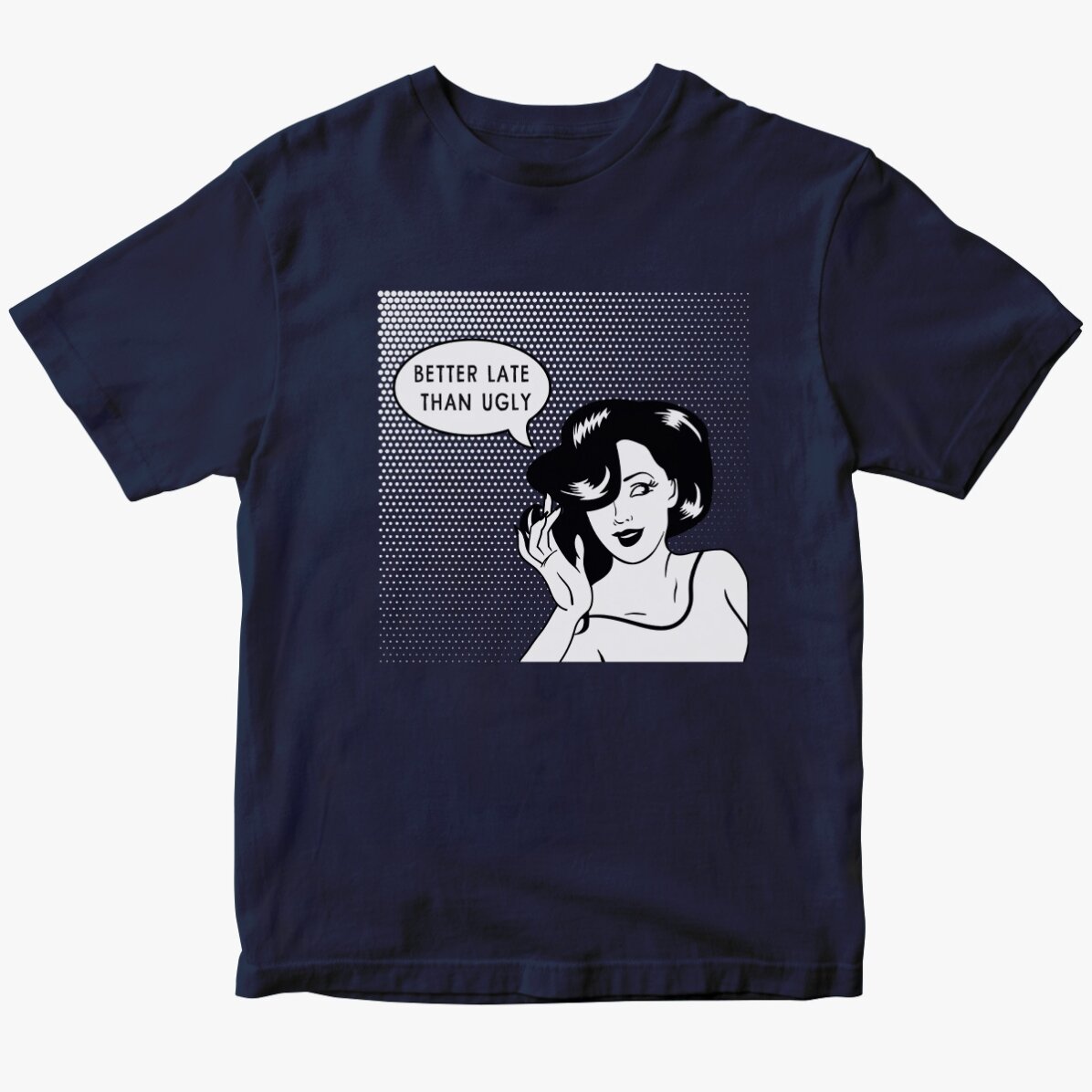 Gepersonaliseerd katoenen T-shirt - Better late than ugly