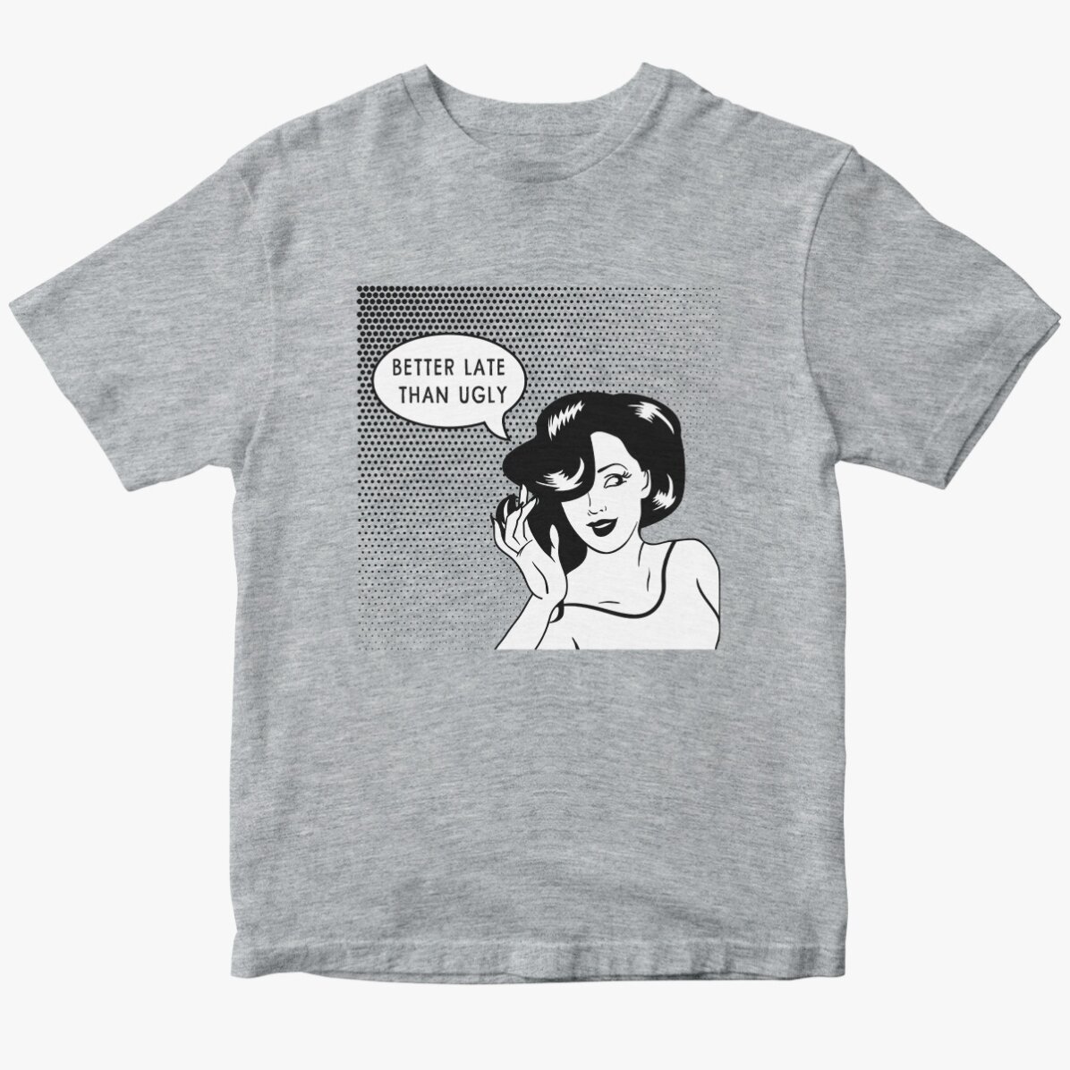 Gepersonaliseerd katoenen T-shirt - Better late than ugly