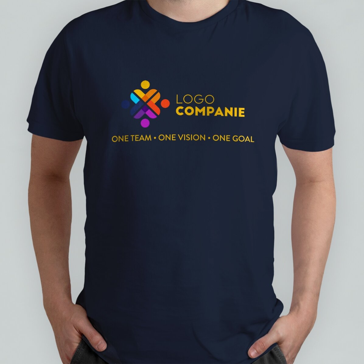 Gepersonaliseerd katoenen T-shirt met logo en tekst