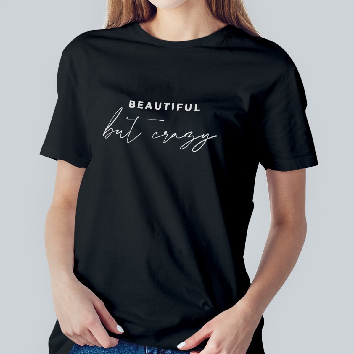 Gepersonaliseerd katoenen T-shirt met grappige tekst