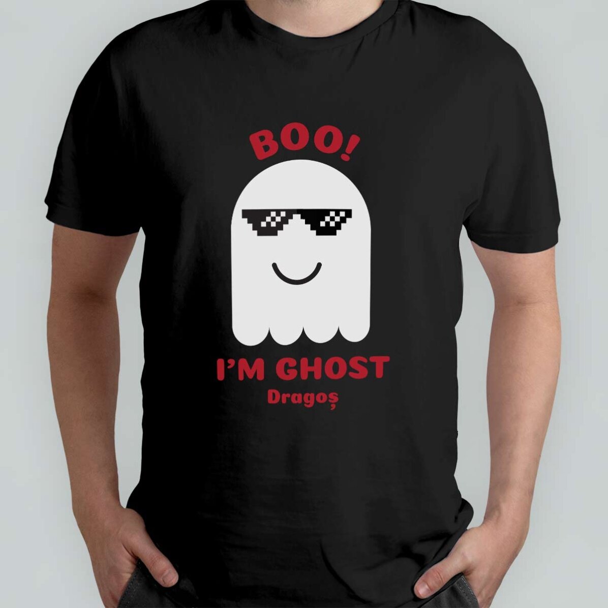 Gepersonaliseerd katoenen T-shirt met tekst - Fantoma