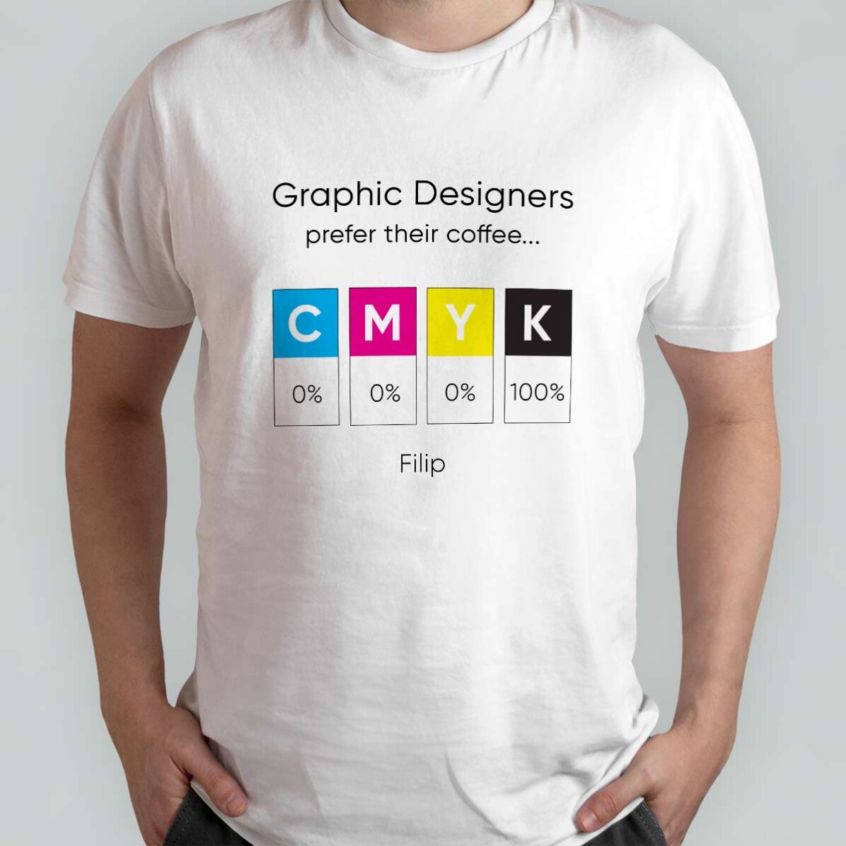 T-shirt en coton personnalisé avec un message pour les graphistes
