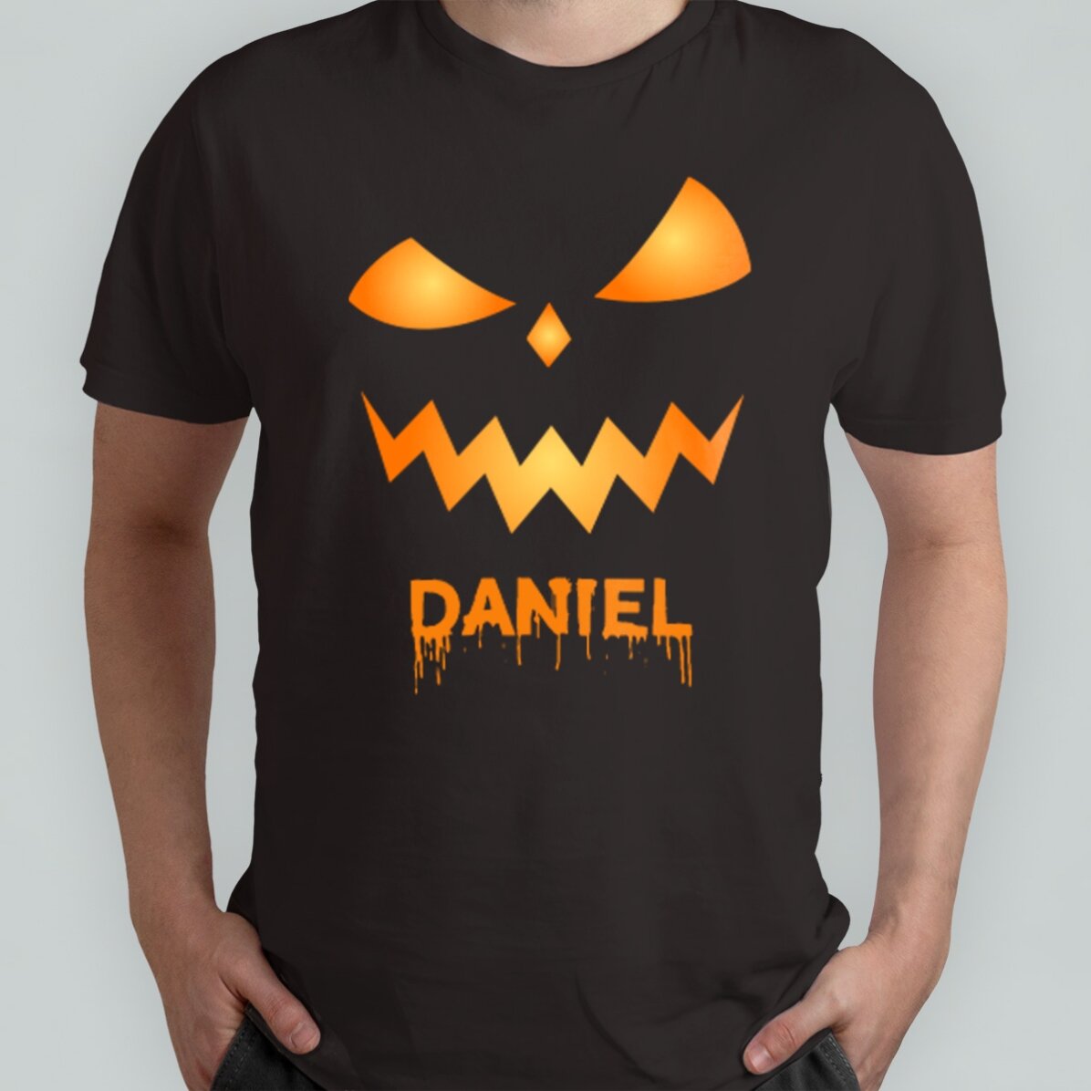 Katoenen T-shirt met naam erop - Scary