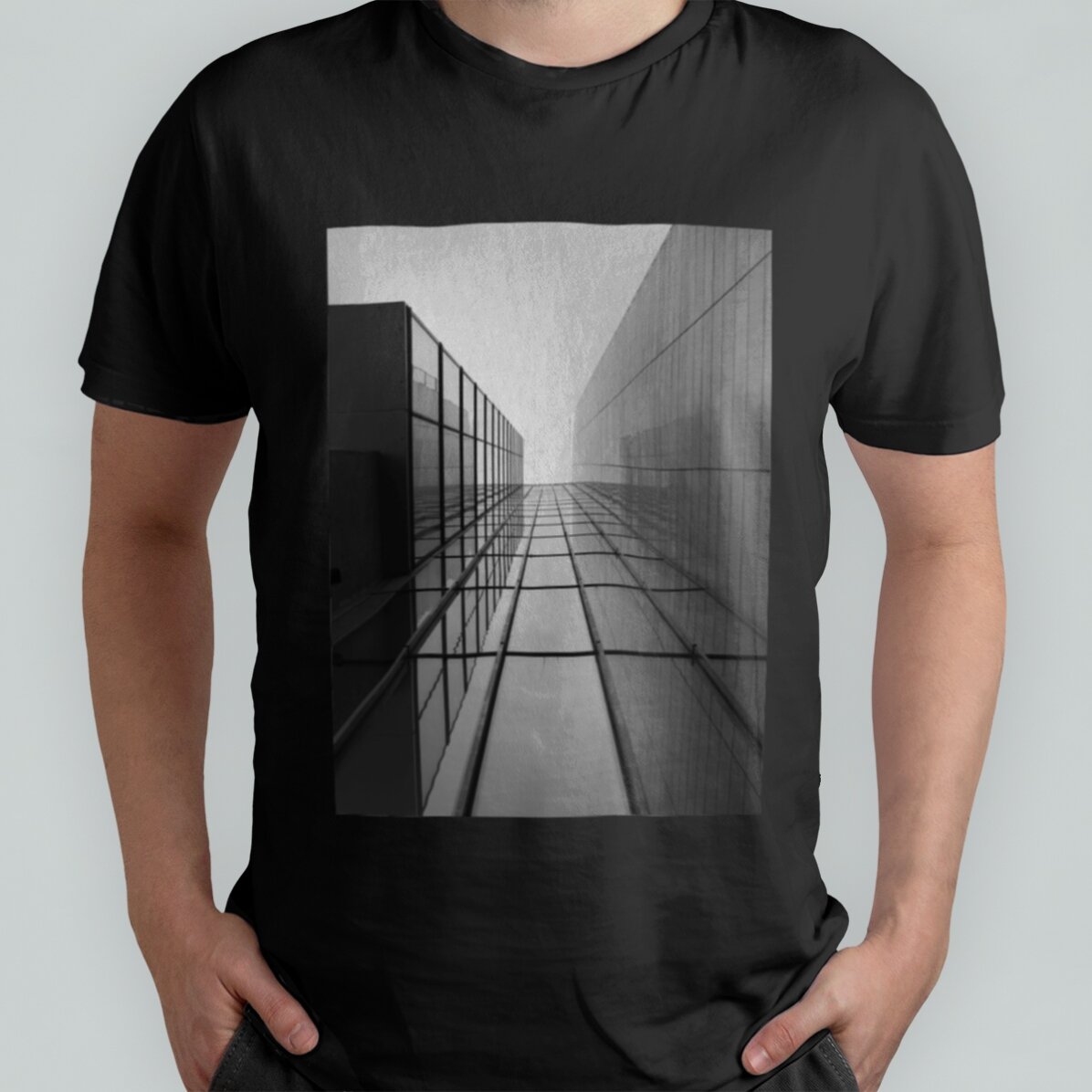Katoenen T-shirt met een portretfoto erop