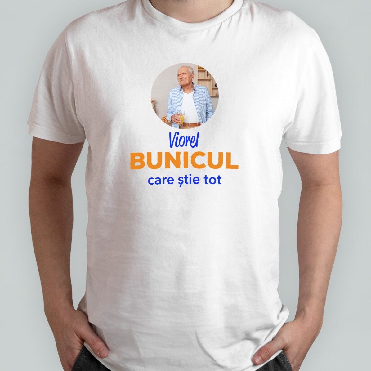Katoenen T-shirt met foto en tekst - Opa