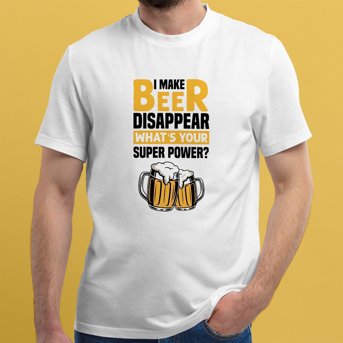 Katoenen T-shirt met gepersonaliseerde tekst - Beer