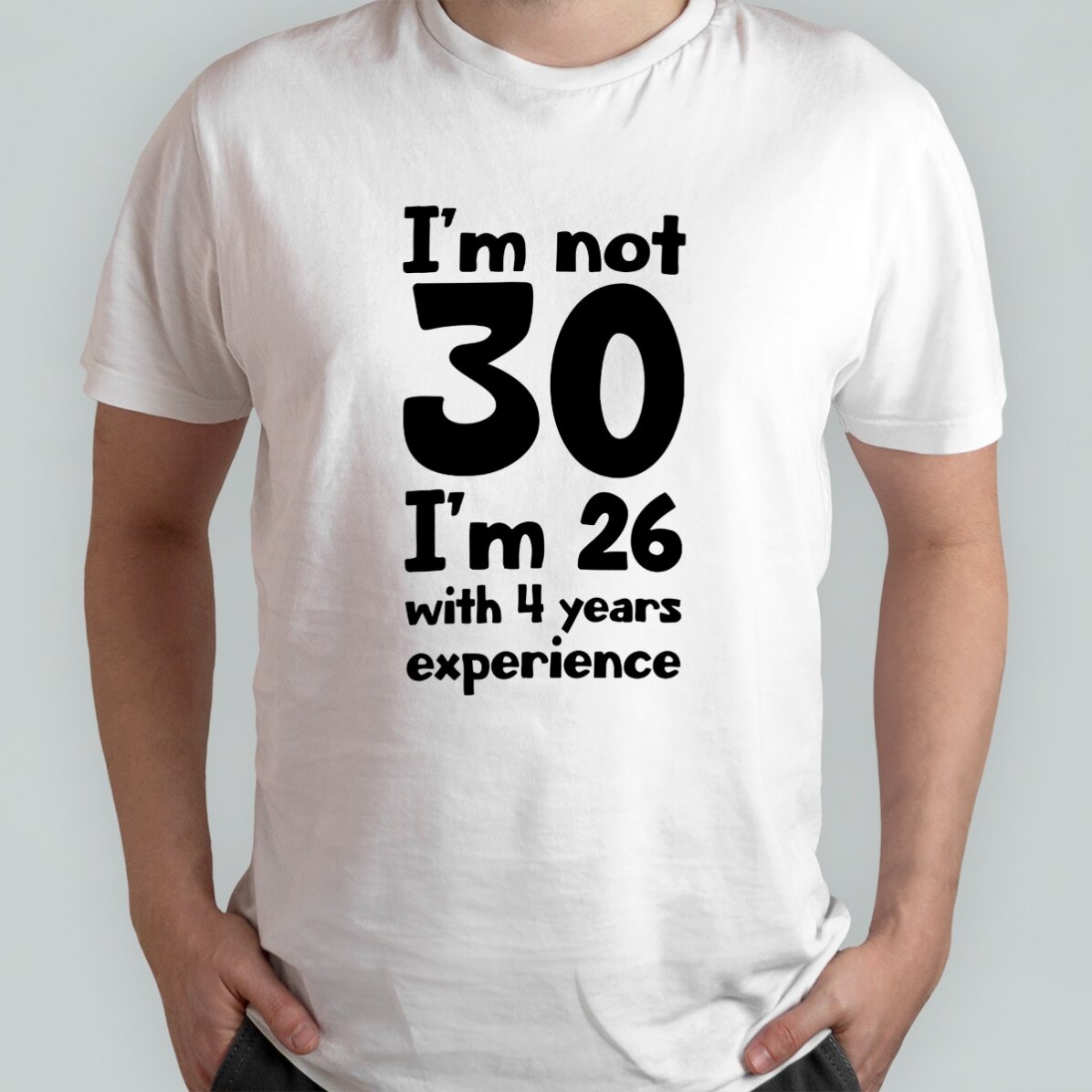 Katoenen T-shirt met gepersonaliseerde tekst - Birthday
