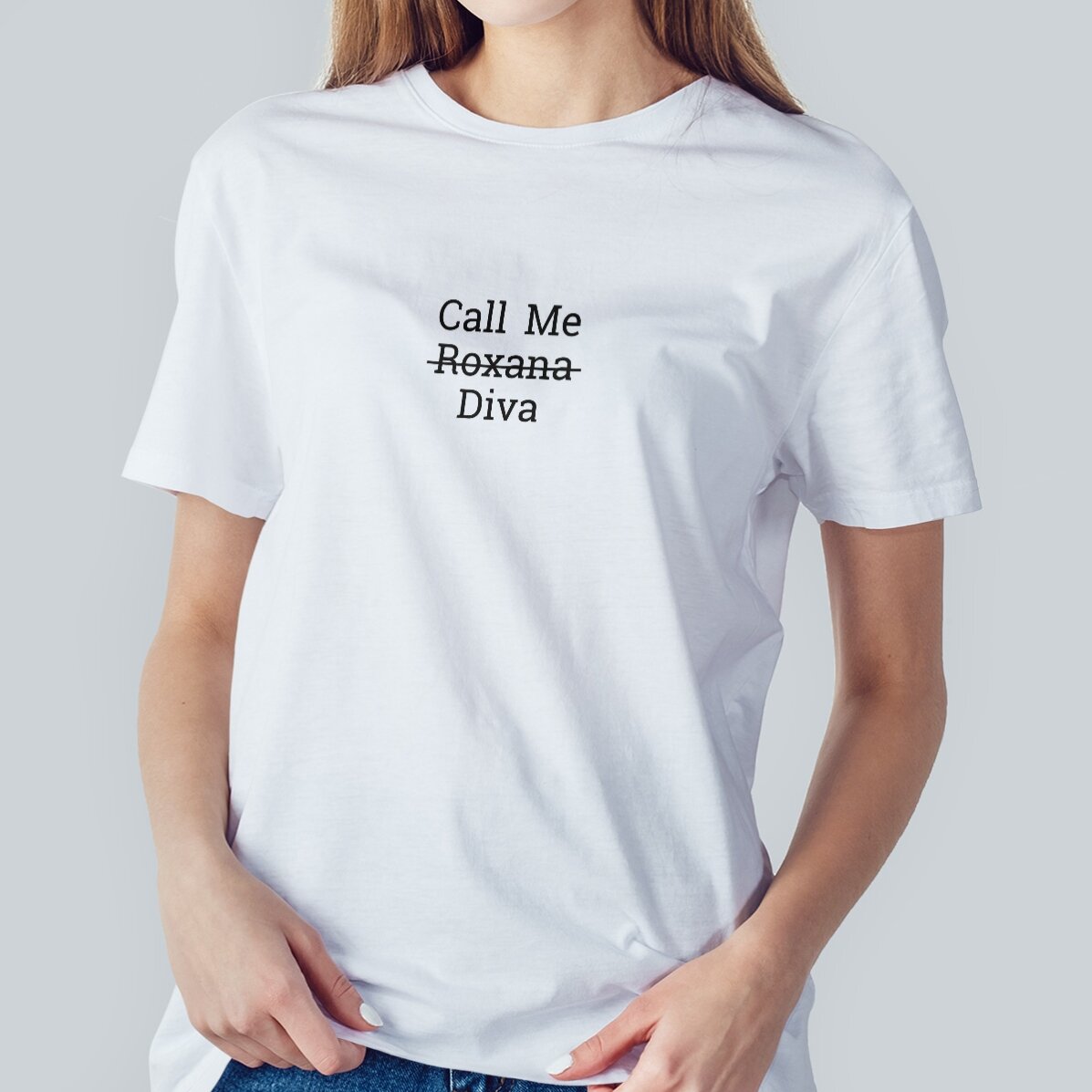 T-shirt en coton personnalisé avec le texte « Call me »