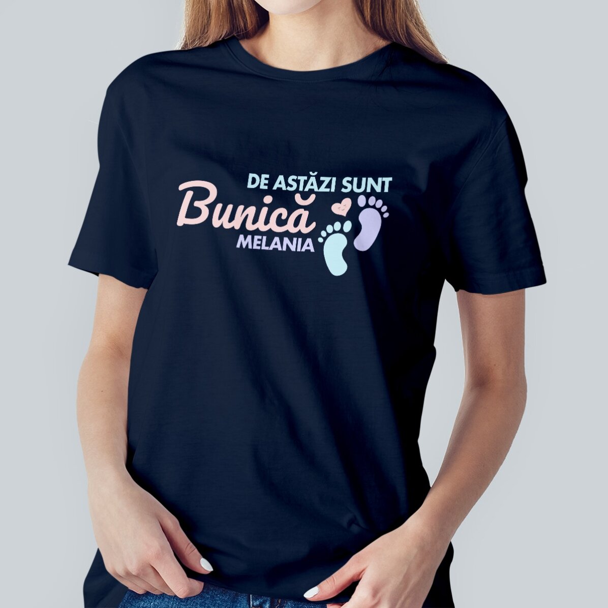 Katoenen T-shirt met gepersonaliseerde tekst - Vanaf vandaag ben ik oma