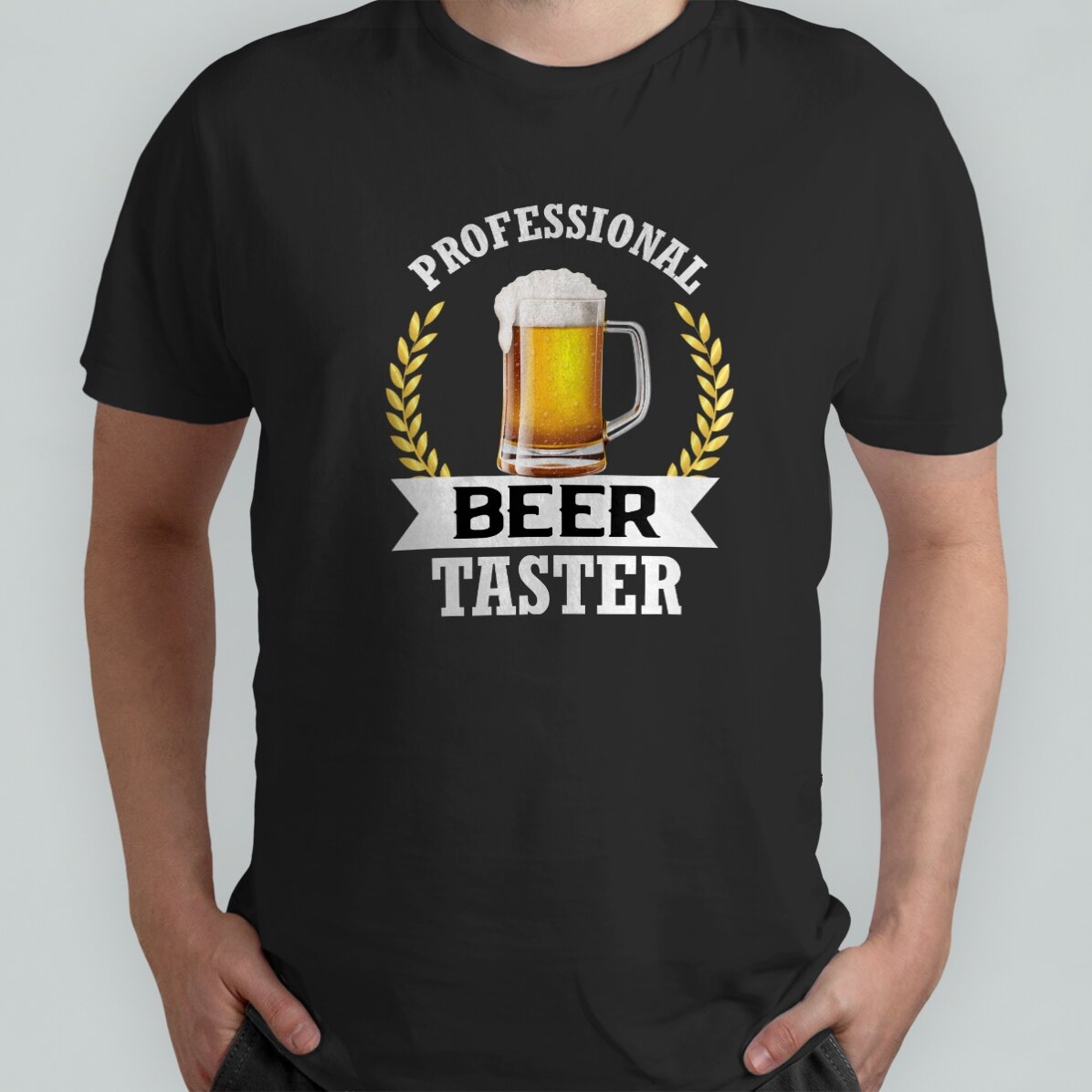 Katoenen T-shirt met gepersonaliseerde tekst - Bierproever
