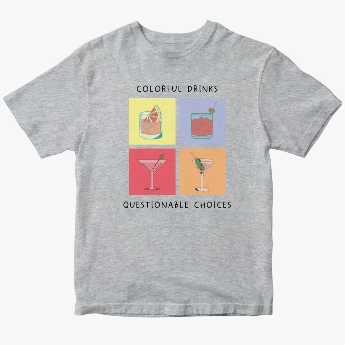 Katoenen T-shirt met gepersonaliseerde tekst - Drinks