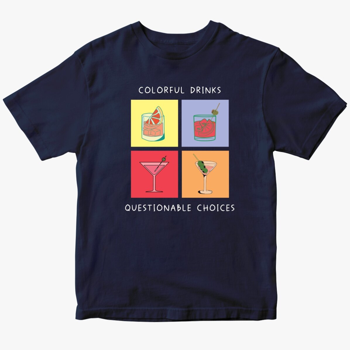 Katoenen T-shirt met gepersonaliseerde tekst - Drinks