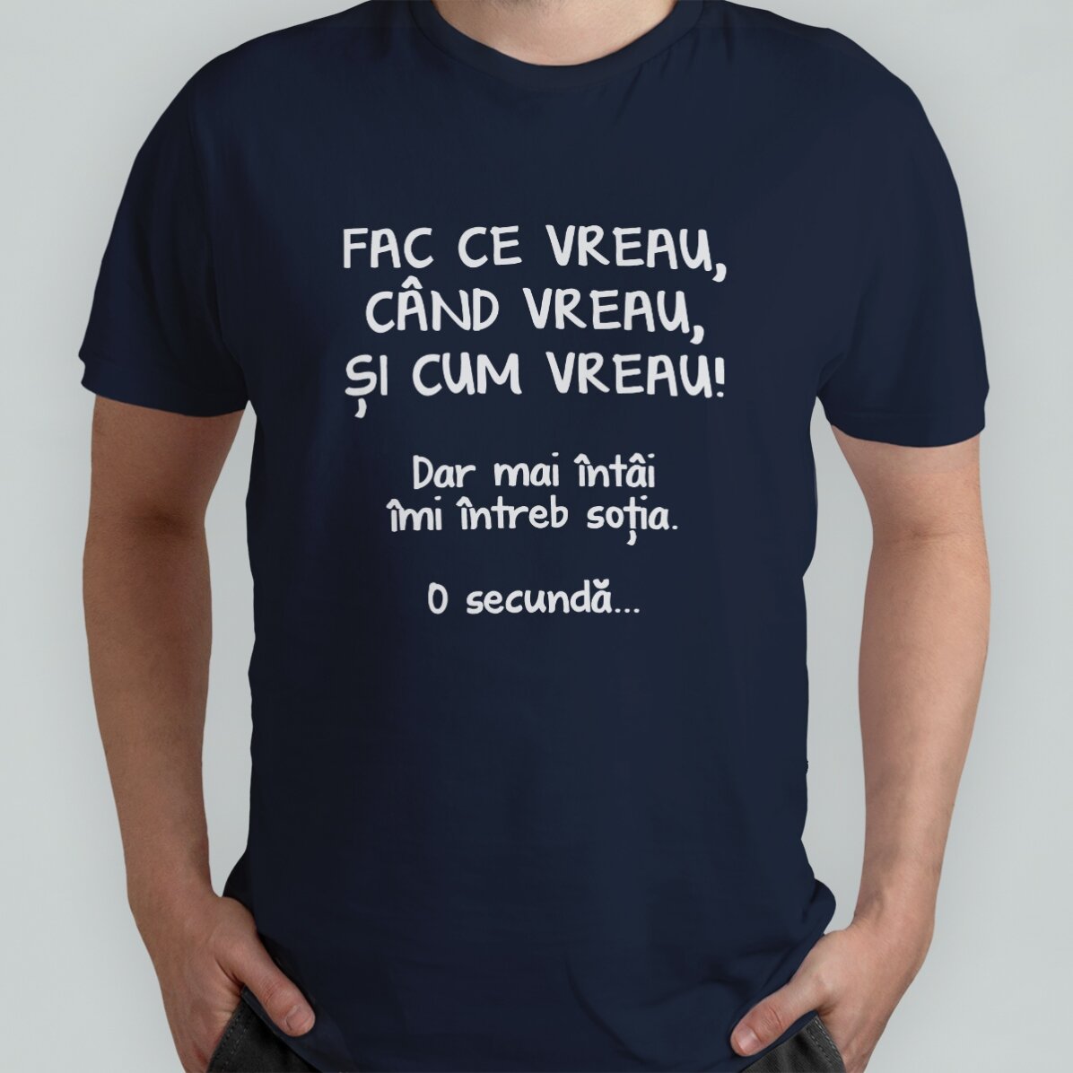 Katoenen T-shirt met gepersonaliseerde tekst - Ik doe wat ik wil