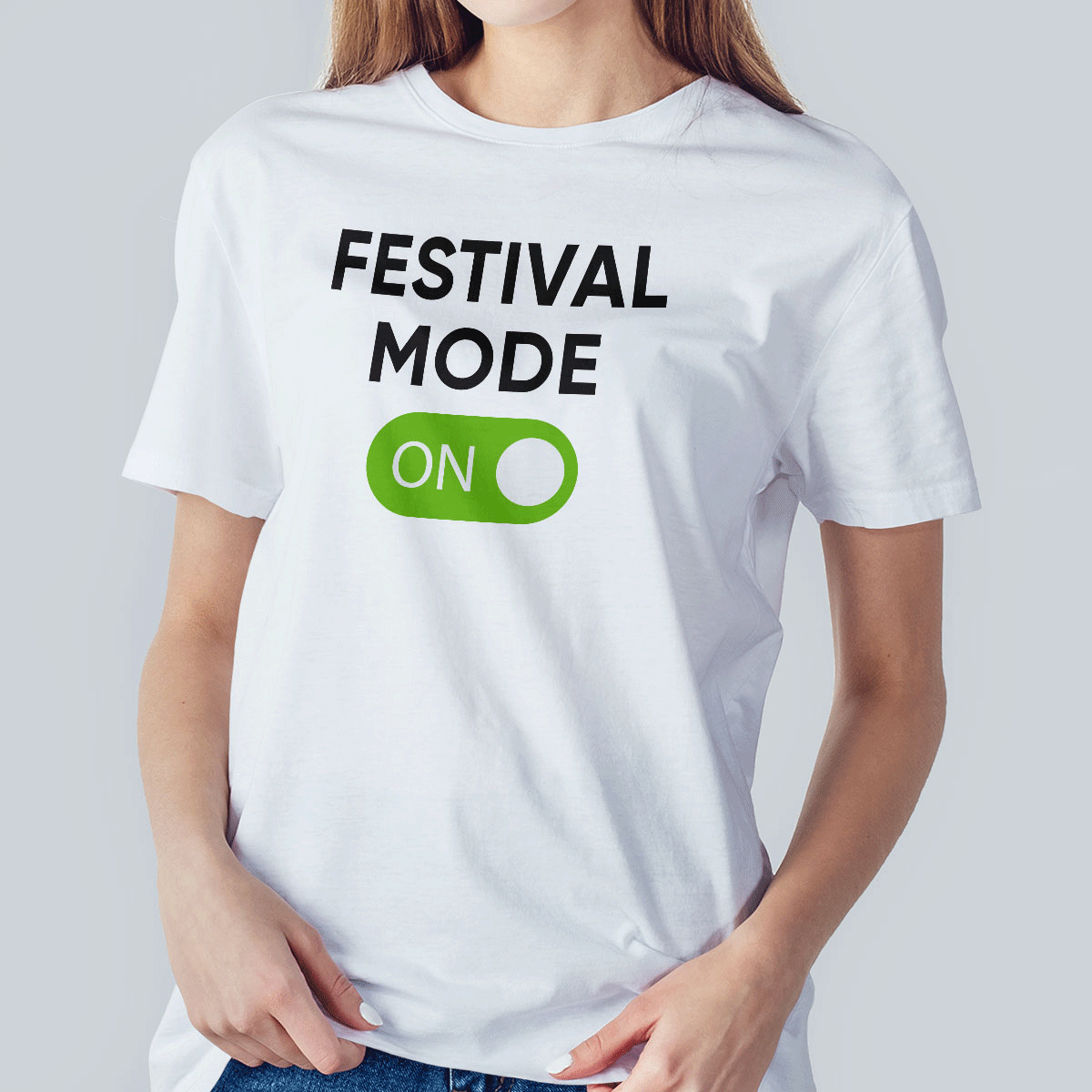 Katoenen T-shirt met gepersonaliseerde tekst - Festival Mode