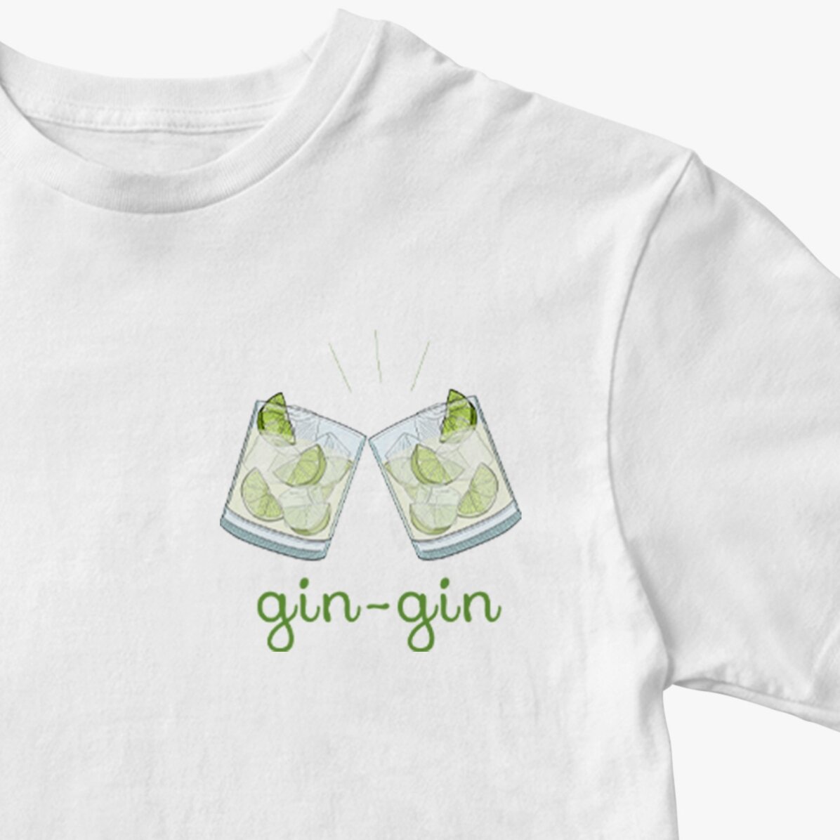 Katoenen T-shirt met gepersonaliseerde tekst - Gin-gin
