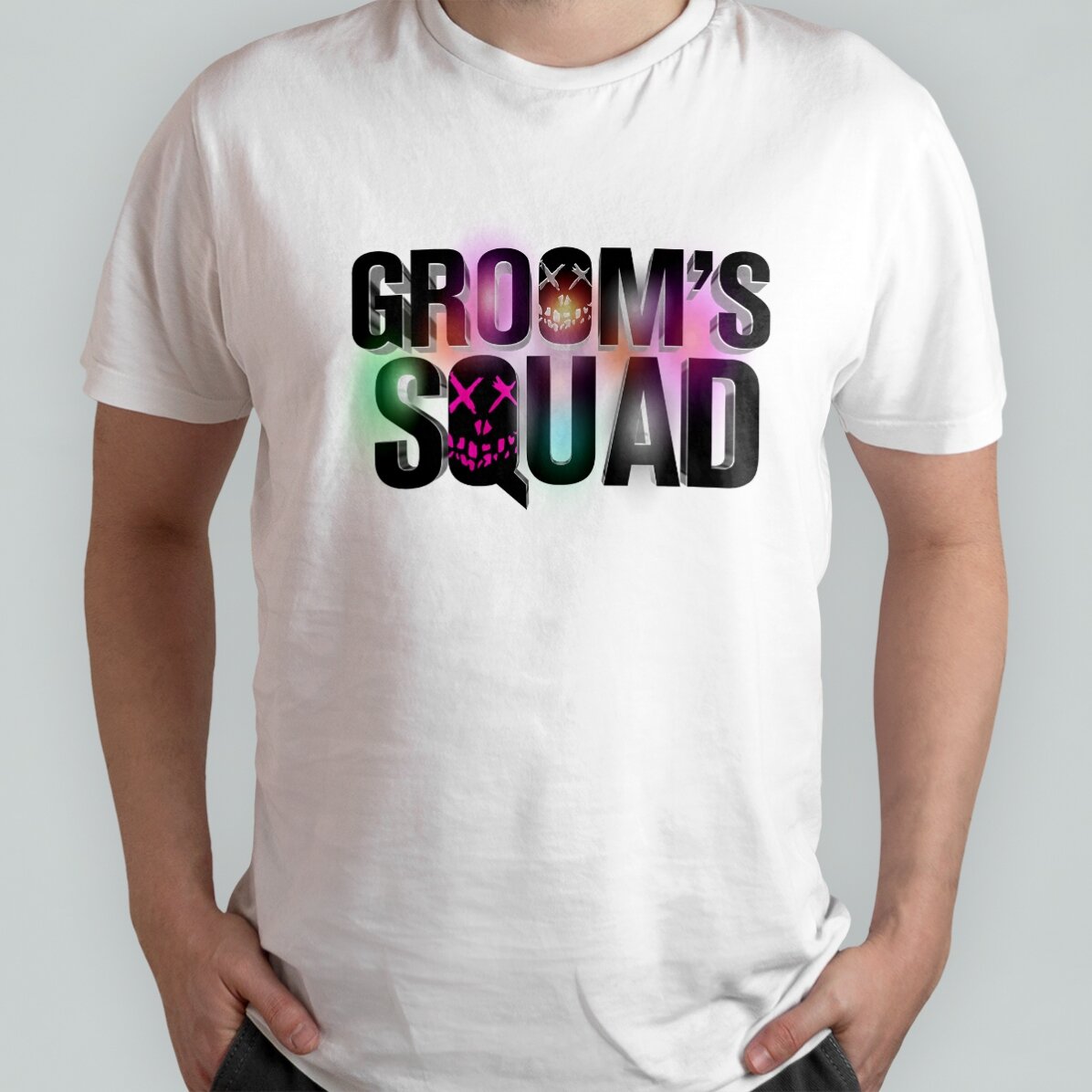 T-shirt en coton personnalisé avec inscription - « Groom