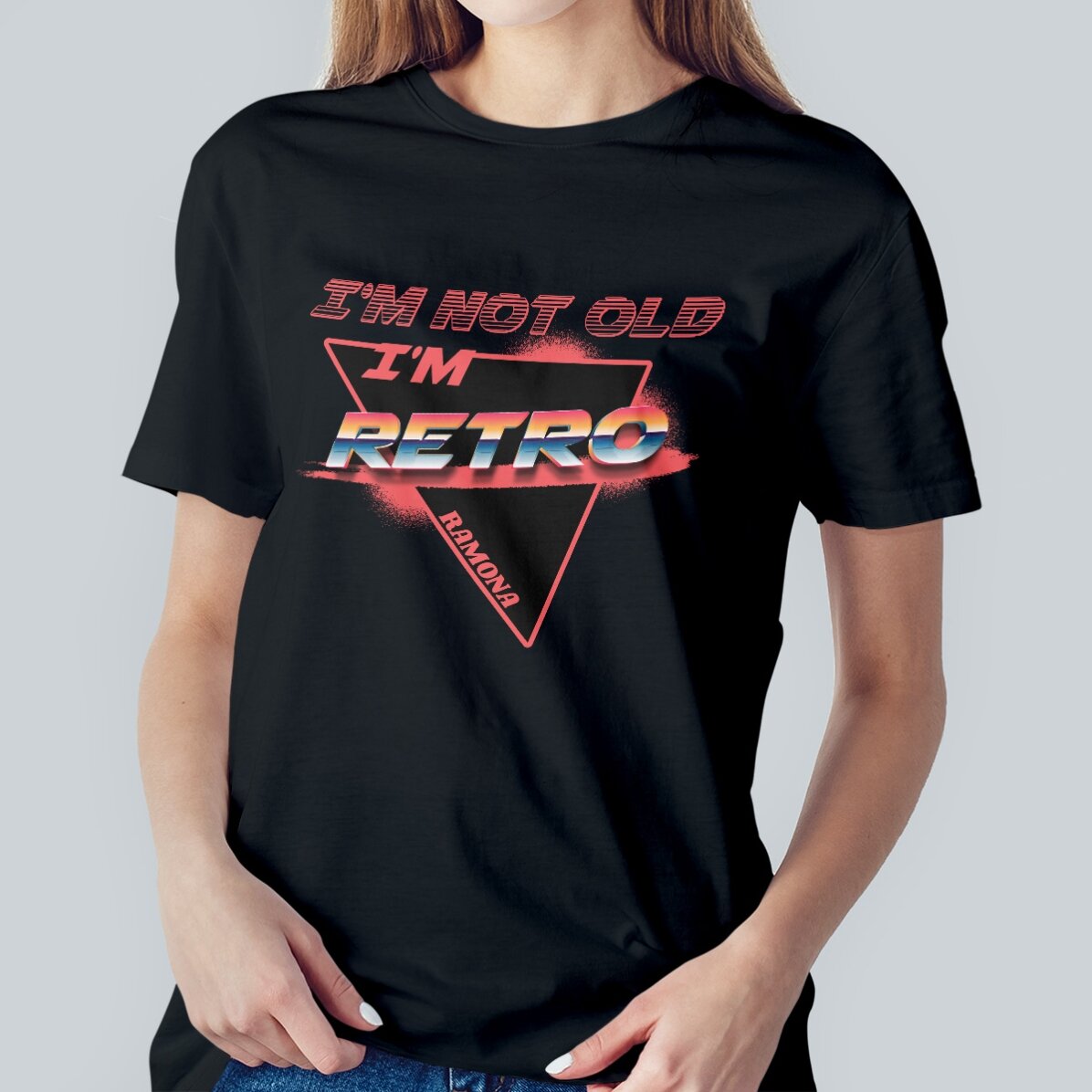 Katoenen T-shirt met gepersonaliseerde tekst - I