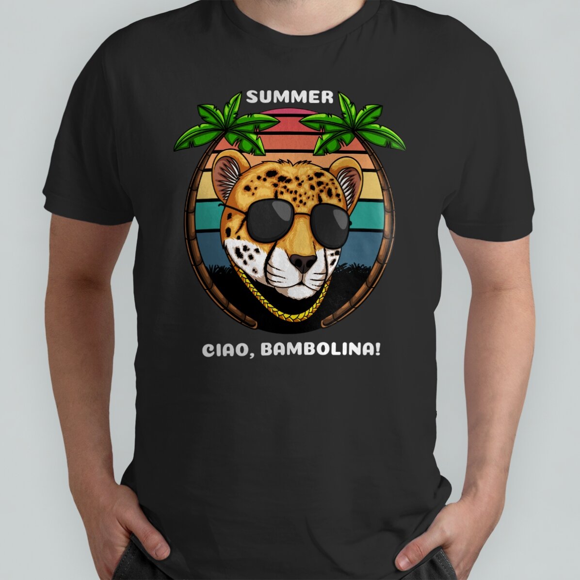 Katoenen T-shirt met gepersonaliseerde tekst - Jaguar-stijl