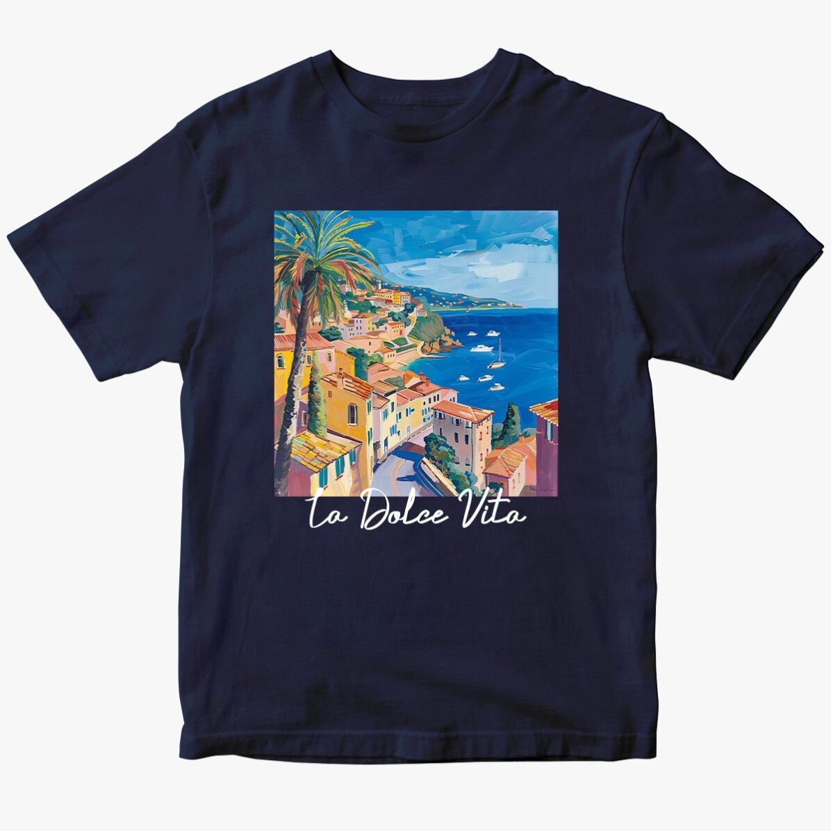 Katoenen T-shirt met gepersonaliseerde tekst - La Dolce Vita