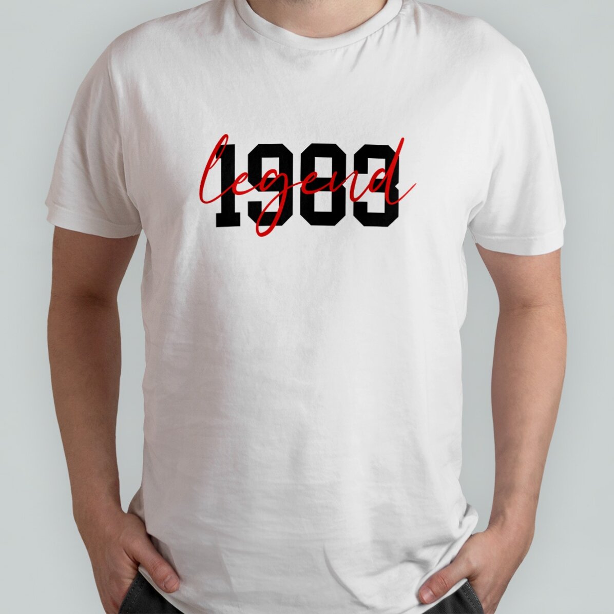 T-shirt en coton personnalisé avec un texte - Legend