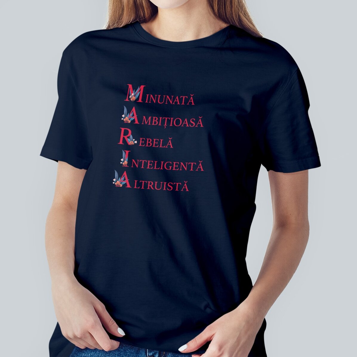 T-shirt en coton personnalisé avec un texte - Maria