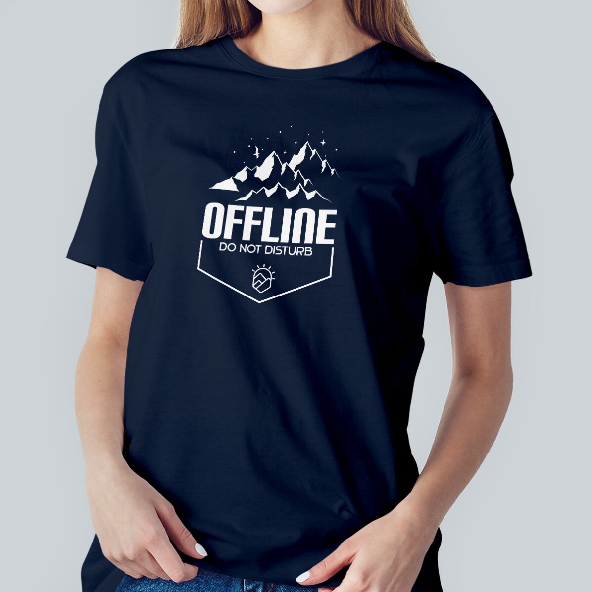Katoenen T-shirt met eigen tekst - Offline