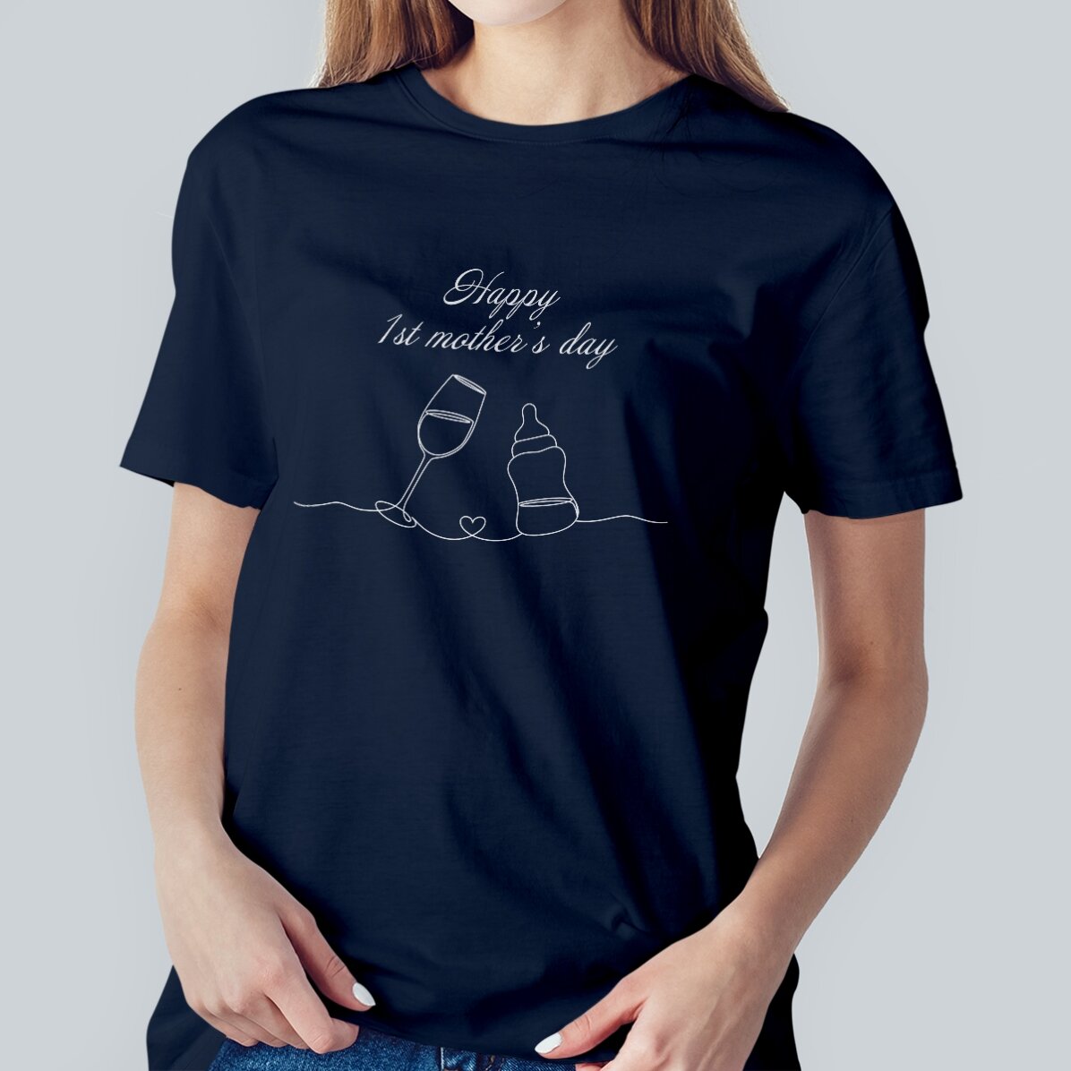 T-shirt en coton personnalisé avec un message pour les futures mamans