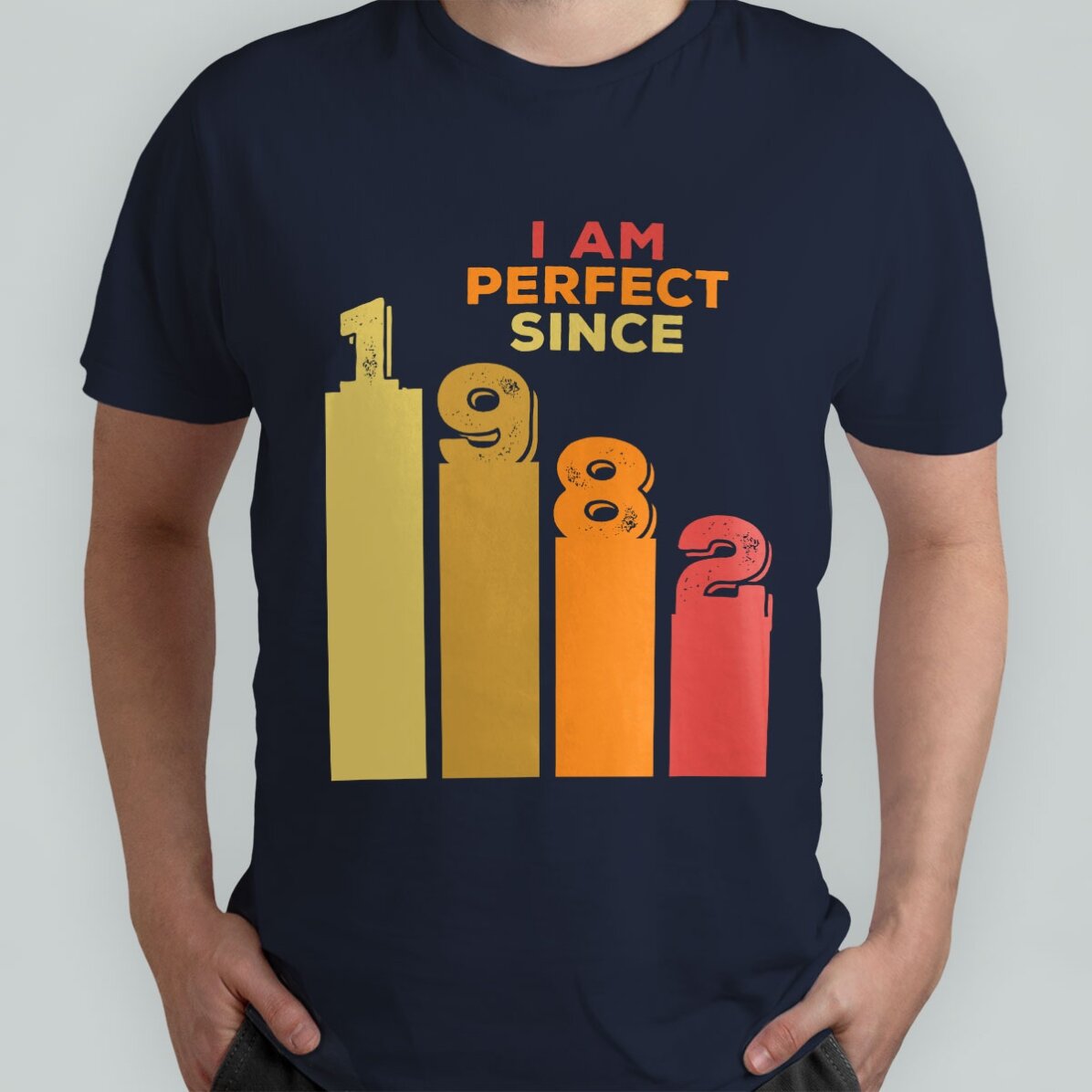 Katoenen T-shirt met gepersonaliseerde tekst - Perfect since