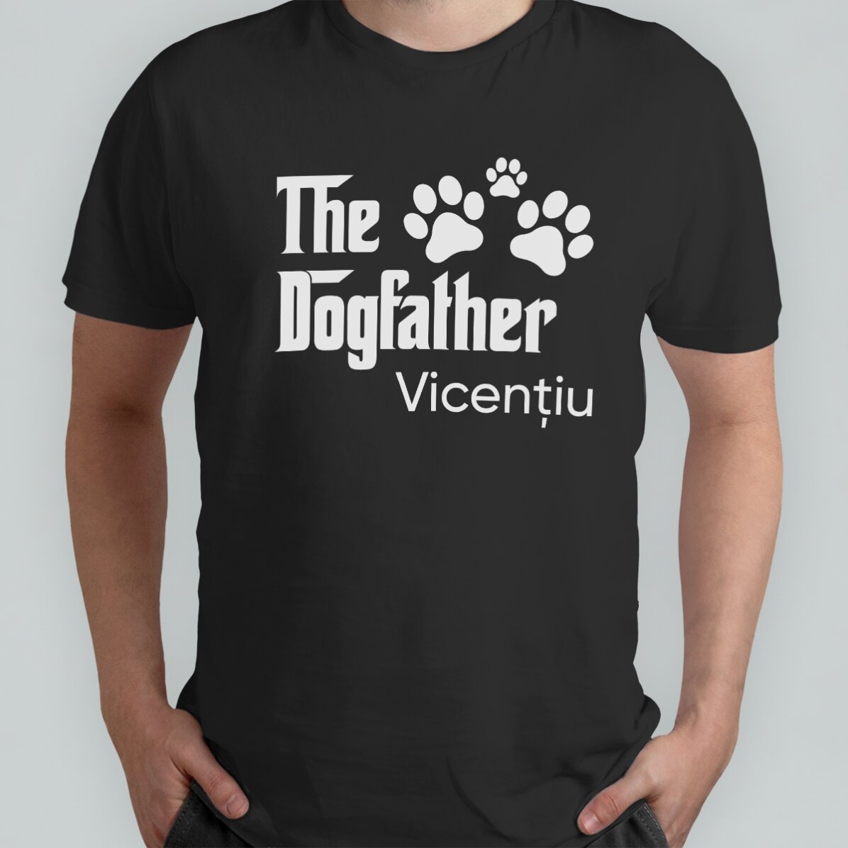 Katoenen T-shirt met gepersonaliseerde tekst - The Dogfather