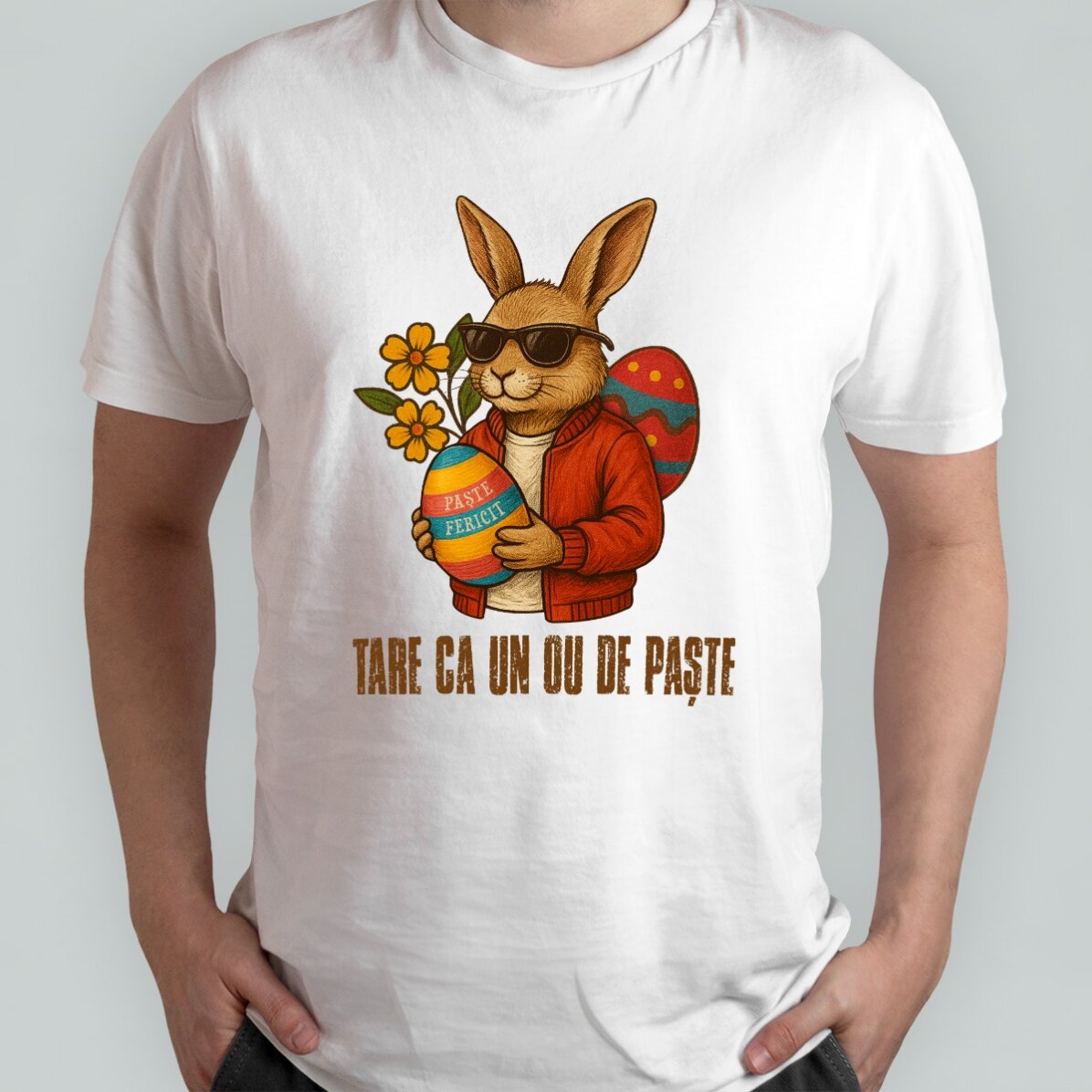 T-shirt en coton personnalisé pour Pâques - Lapin sympa