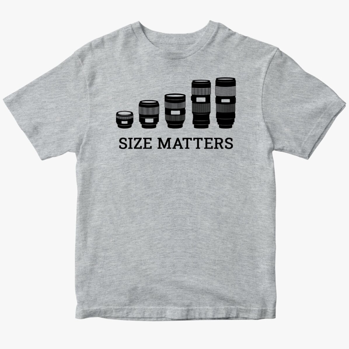 T-shirt en coton personnalisé pour photographe - Size Matters