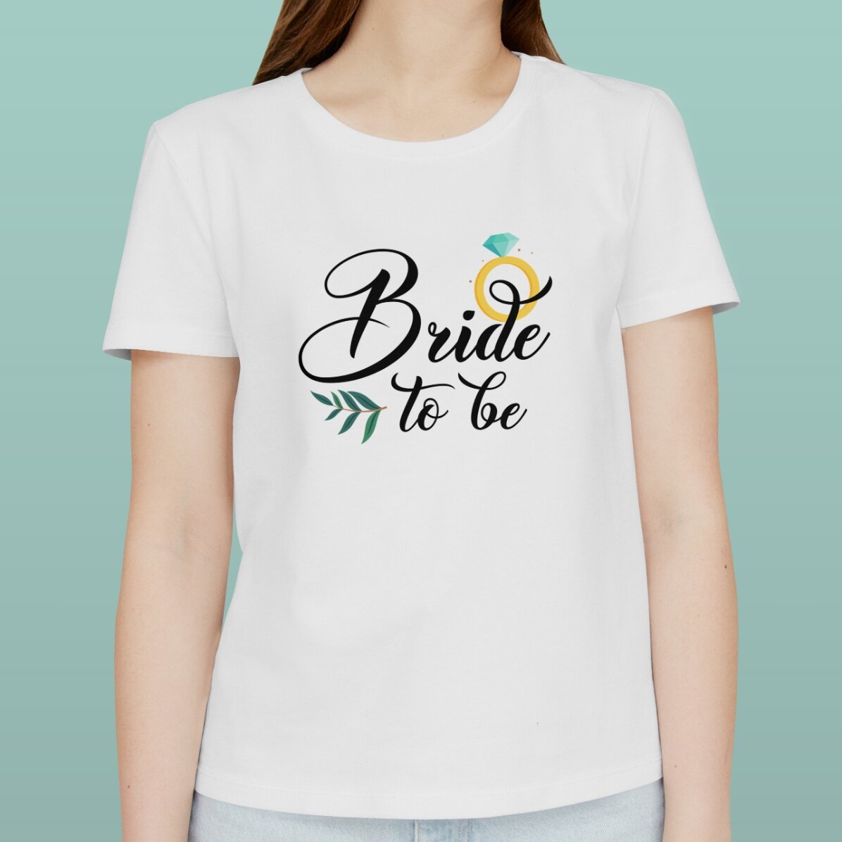 Gepersonaliseerd katoenen T-shirt voor de aanstaande bruid