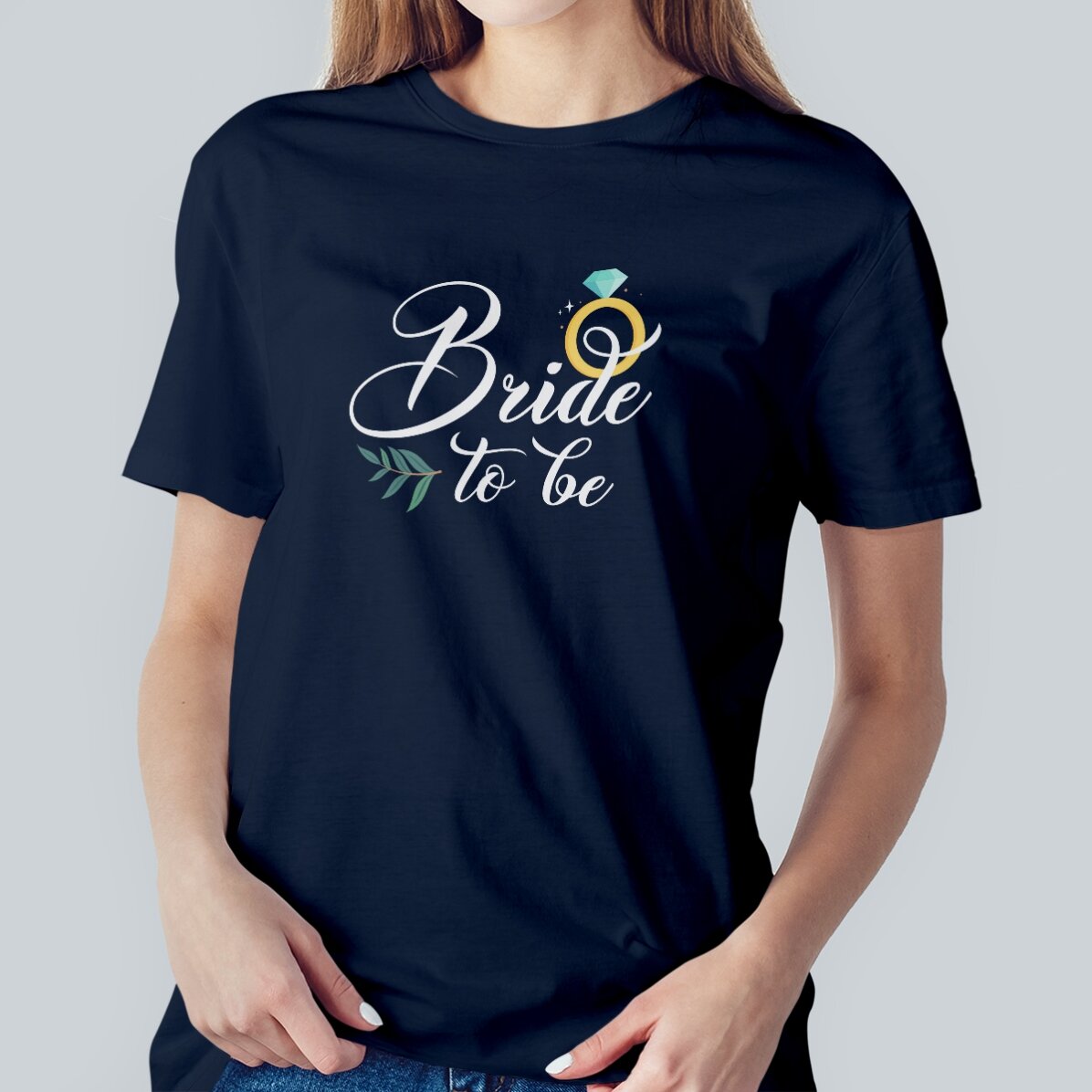 Gepersonaliseerd katoenen T-shirt voor de aanstaande bruid