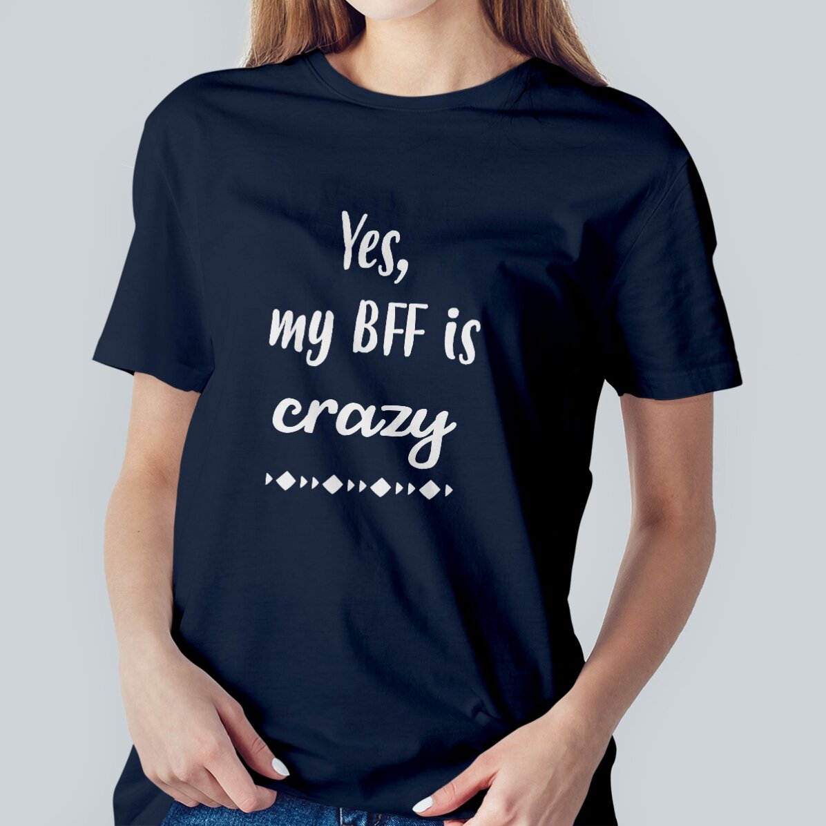T-shirt personnalisé avec inscription - Crazy BFF
