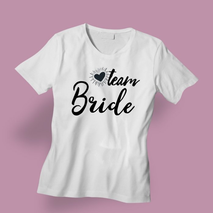 T-shirt met eigen tekst - Team Bride