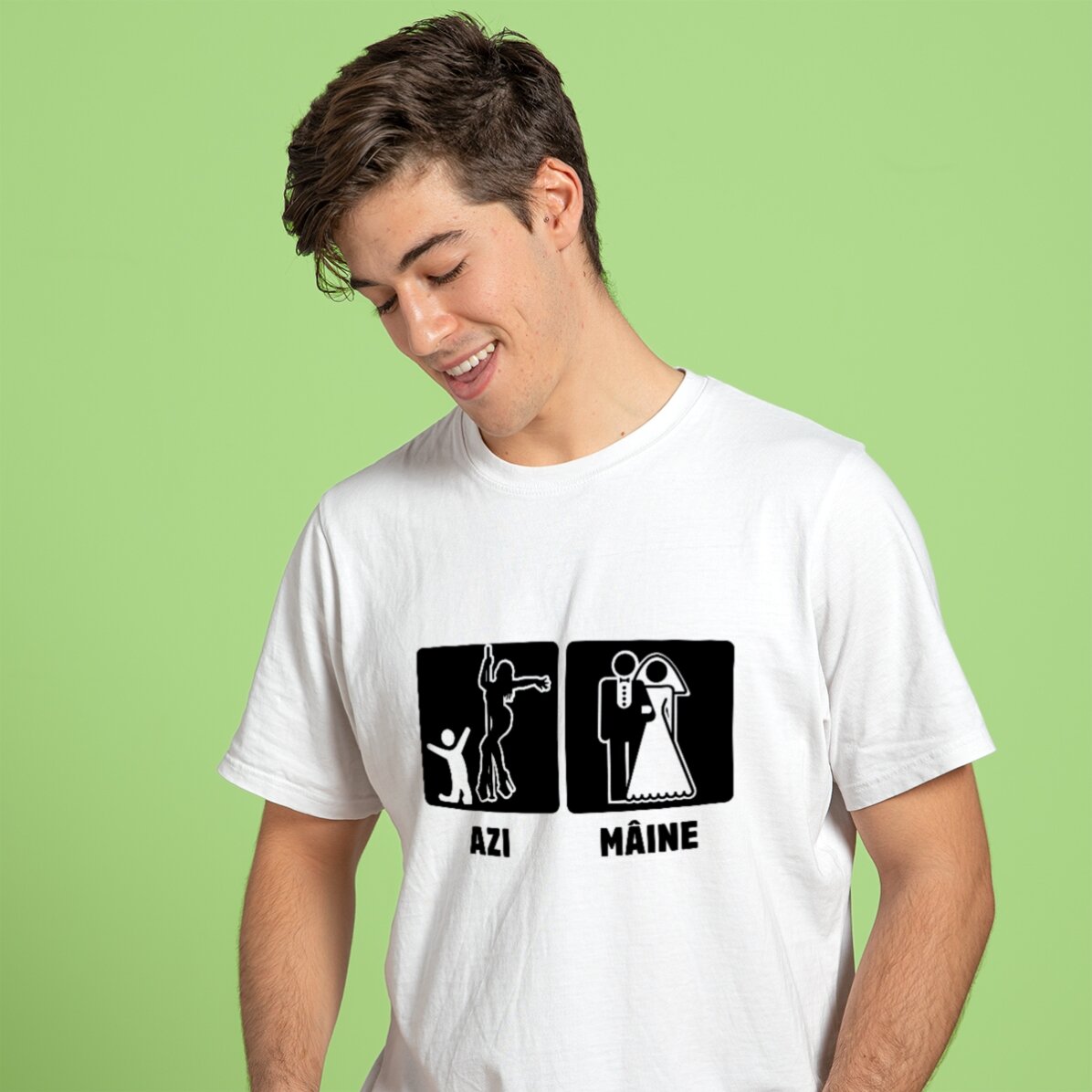 T-shirt en coton personnalisé avec un message pour l